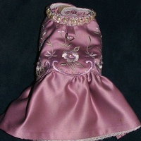 Rose Bridal Satin Dress, for a small toy breed! - Thumbnail 1