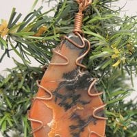 Dendritic Jasper Freeform Copper Necklace - Thumbnail 2