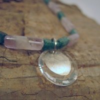 Amethyst, Aventurine, and Swarovski Crystal Circlet Clip - Thumbnail 1