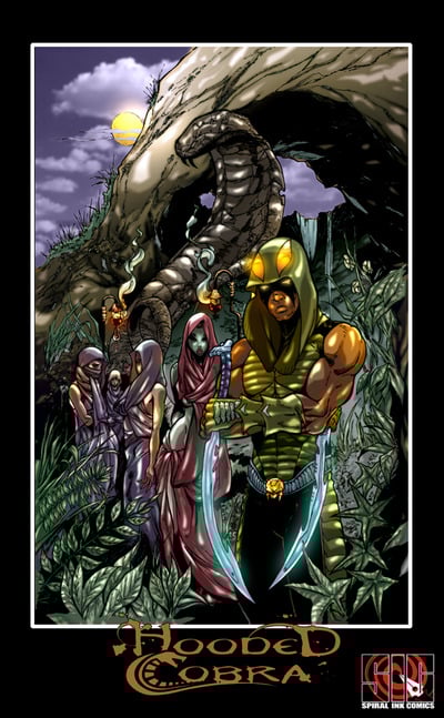 HOODED COBRA: THE DEN OF SERPENTS Art Print