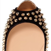 CHRISTIAN LOUBOUTIN LADY PEEP SPIKES 150MM BLACK SUEDE PONY - Thumbnail 3