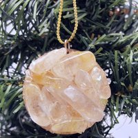 Quartz Crystal Disc Necklace - Thumbnail 1