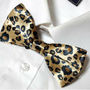 LEOPARD Pattern Design Brown Color BOW TIE - Thumbnail 2
