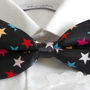 BLACK Color with Colorful STAR Pattern BOW TIE - Thumbnail 2
