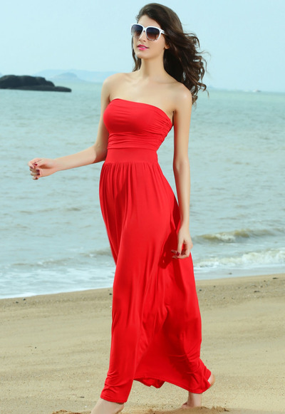 Red Cling then flow maxi