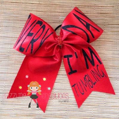 Everyday i'm tumbling cheer bow 