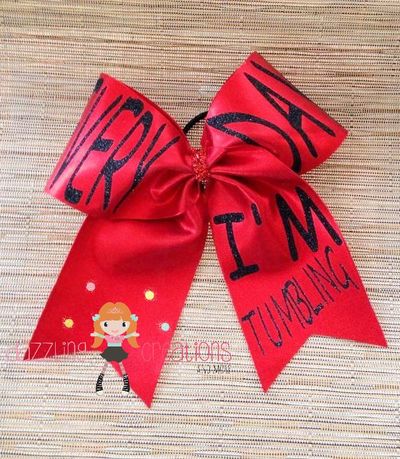 Everyday i'm tumbling cheer bow 