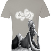 Amour Noir Natural Body Premium Fitted Short Sleeve Crew Neck T-Shirt - Thumbnail 3