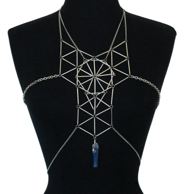 Polytope chest plate w/ crystal - large-scale silver - Thumbnail 1