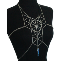 Polytope Chest Plate w/ Crystal - Large-Scale Silver - Thumbnail 1