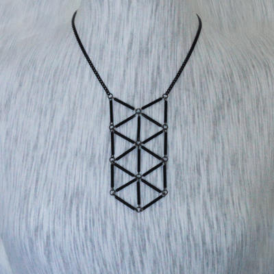 Tree of life necklace - matte black