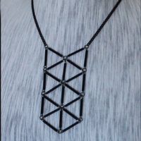 Tree of Life Necklace - Matte Black  - Thumbnail 1