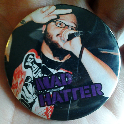 2" madhatter button