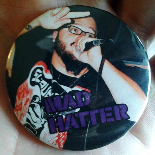 2" MadHatter Button
