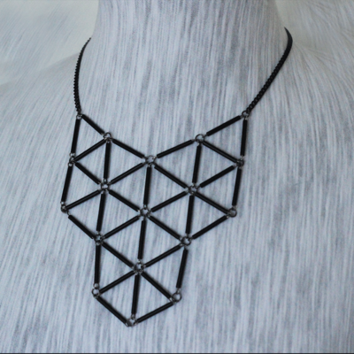 Infinity necklace - matte black