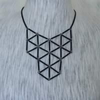 Infinity Necklace - Matte Black - Thumbnail 1