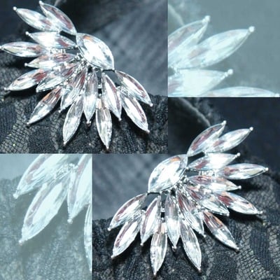 A pair of gothic rhinestone wedding bridesmaids gift bride shoes clips