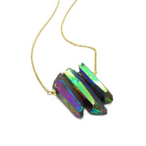 Titanium Quartz Point Necklace - Thumbnail 1