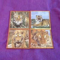Tiger Copper Coasters Set of 4 - Thumbnail 2