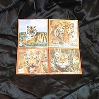 Tiger Copper Coasters Set of 4 - Thumbnail 3