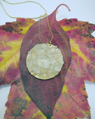 Quartz Crystal Disc Necklace #2