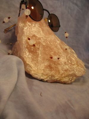 Eyeglass Chain - Rose Quartz and Garnet