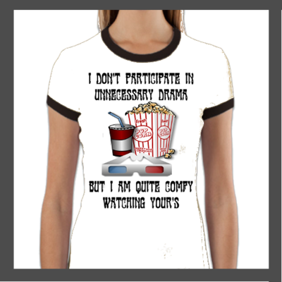 No Drama Women's Ringer T Shirt