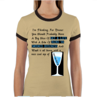 Dinner Women's Ringer T Shirts - Thumbnail 2