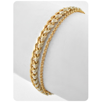 Camille - Braided Duo Chain Bracelet - Thumbnail 1
