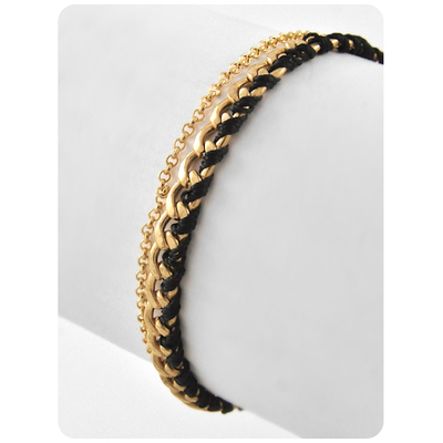 Camille - braided duo chain bracelet