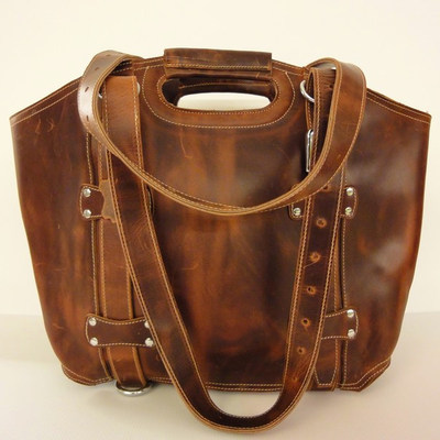 Dove road large leather bag - full grain