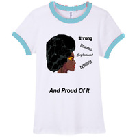 I Am Proud Women's Ringer T Shirt - Thumbnail 3