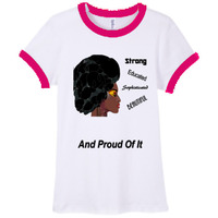 I Am Proud Women's Ringer T Shirt - Thumbnail 4