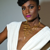 Hexahedron Necklace - Gold  - Thumbnail 2