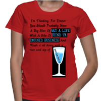 Dinner Women's Basic T Shirt - Thumbnail 1