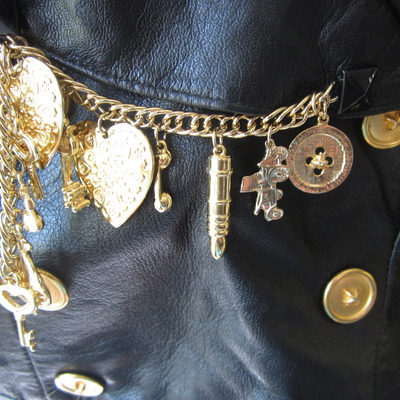 Michael hoban designer black leather jacket