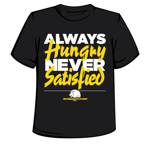 Unisex Dark Grey Heather Crews - Always Hungry Shirt