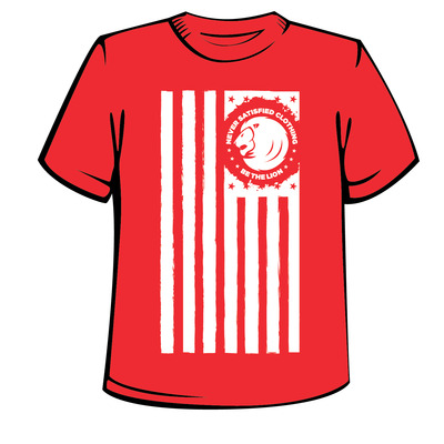 Unisex Heather Red Crews - Flag Shirt