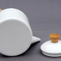 WHITE Color 2 Liter Enamel Steel Multiple Daily Use British Syle Teapot Kettle - Thumbnail 2