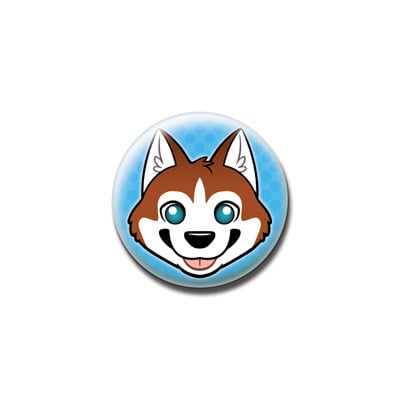 Button / magnet : husky (red)