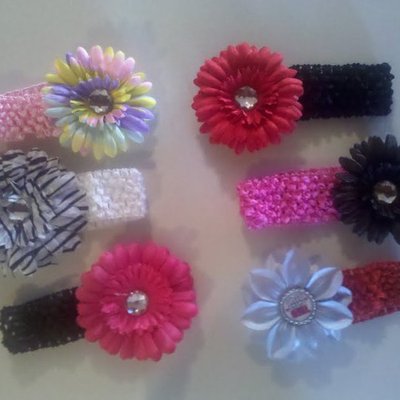 Crochet headbands w/ flower
