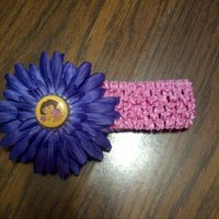 Crochet Headbands w/ Flower - Thumbnail 2