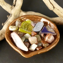 Small Brown Ceramic Treasure Bowl