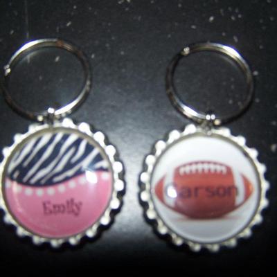 Bottle cap key rings & zipper pulls