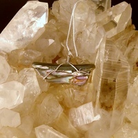 Abalone Freeform Sterling Silver Necklace #2 - Thumbnail 4