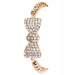 Gold Crystal Bow Bracelet 