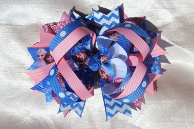 FROZEN BOW - Ana and Elsa Bow - Frozen Birthday - Elsa Bow - Ana Bow - Frozen Bow - Over the Top Bow - Frozen party - Girls Hair Bows