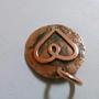 copper heart hand hammered penny pendant-3