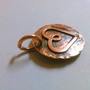 copper heart hand hammered penny pendant-4