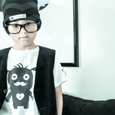 Mr key to my heart monster t-shirt new black and white